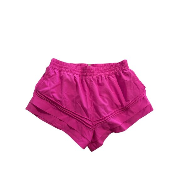 FREE PEOPLE Movement Pink Layered Shorts Size Medium - Picture 1 of 6